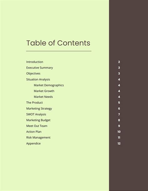 TABLE OF CONTENTS 